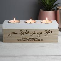Personalised You Light Up My Life Triple Tea Light Box Extra Image 3 Preview
